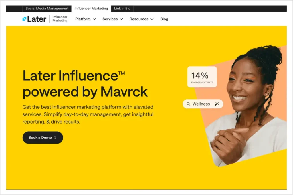 Later Influencer Marketing Website