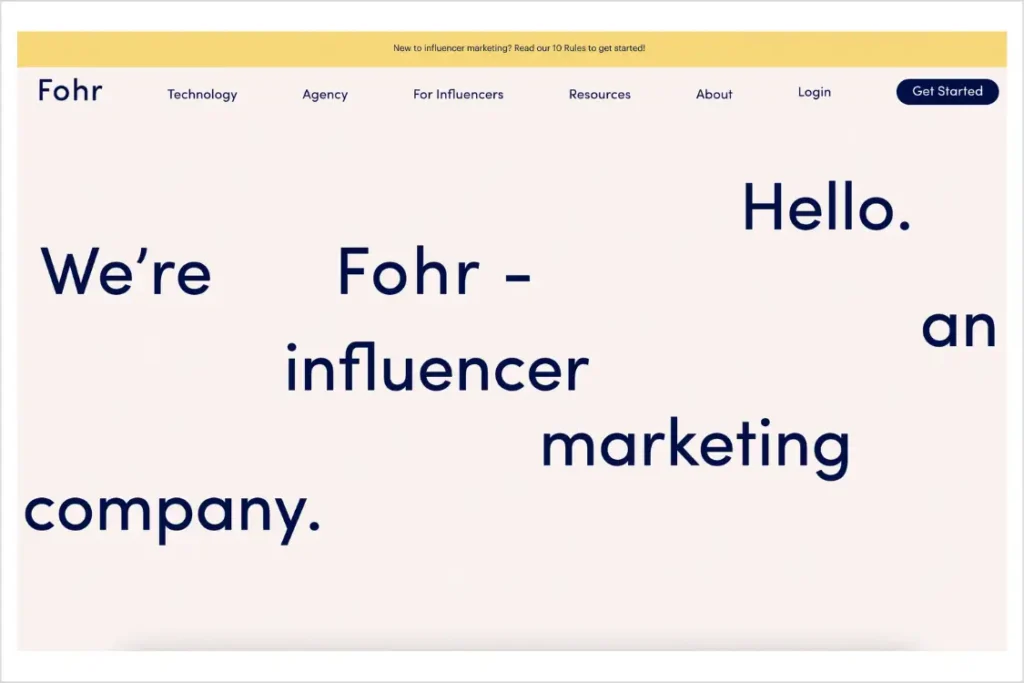 Fohr Marketing for Influenceres